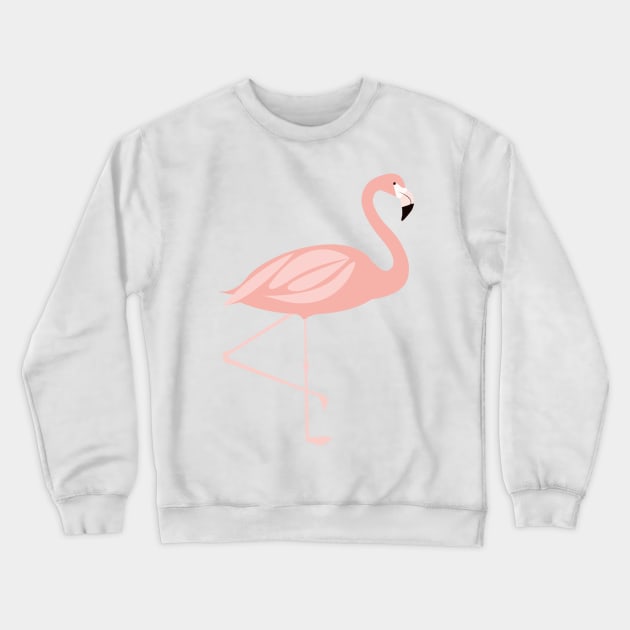 Tropical Pink Flamingo Crewneck Sweatshirt by Vaeya